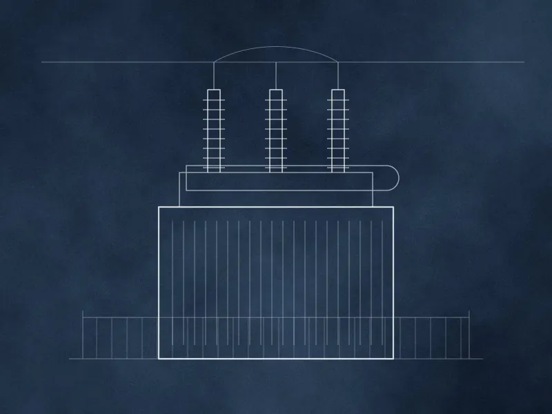 Illustration : dessin technique — poste de transformation électrique